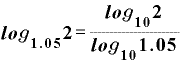 \displaystyle \bm{l}\bm{o}\bm{g}_{\bm{1}\bm{.}\bm{0}\bm{5}}\bm{2}=\frac{\bm{l}\bm{o}\bm{g}_{\bm{1}\bm{0}}\bm{2}}{\bm{l}\bm{o}\bm{g}_{\bm{1}\bm{0}}\bm{1}\bm{.}\bm{0}\bm{5}}