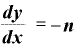 \displaystyle \frac{\bm{d}\bm{y}}{\bm{d}\bm{x}} =-\bm{n}